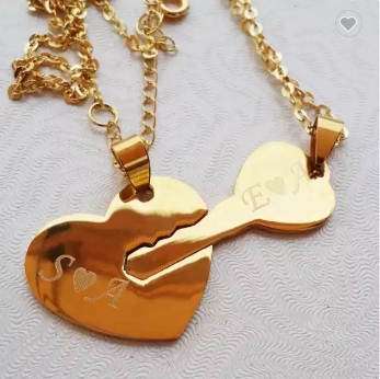 Valentine's Day Couples Necklace Couples Jewelry Heart Necklace Key to My Heart Necklace