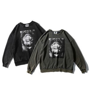 Chinese Manufacturer Custom Printed Mens Clothing And O-neck Vintage Men's Sweatshirts