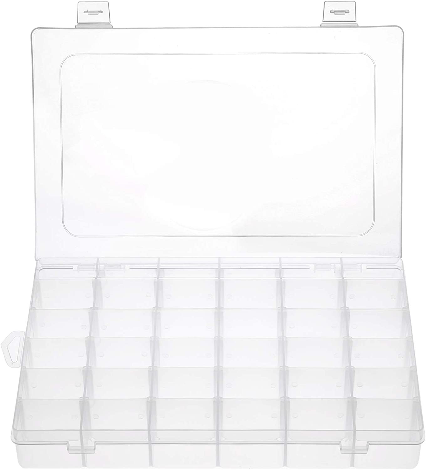 Hongke 36 Compartments Clear Plastic Storage Box Jewelry Bead Screw Organizer Container