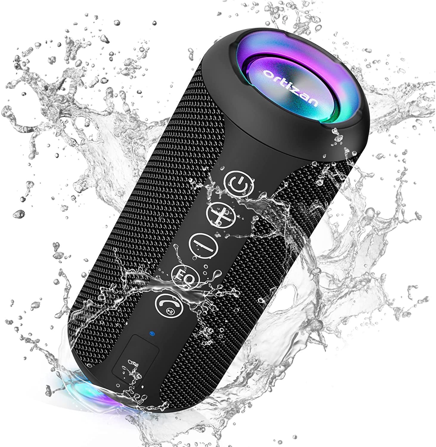 Ortiza Portable Bluetooth Speaker IPX7 Waterproof Wireless Speaker with 24W Loud Stereo Sound 66ft Bluetooth Range for Home Outdoor