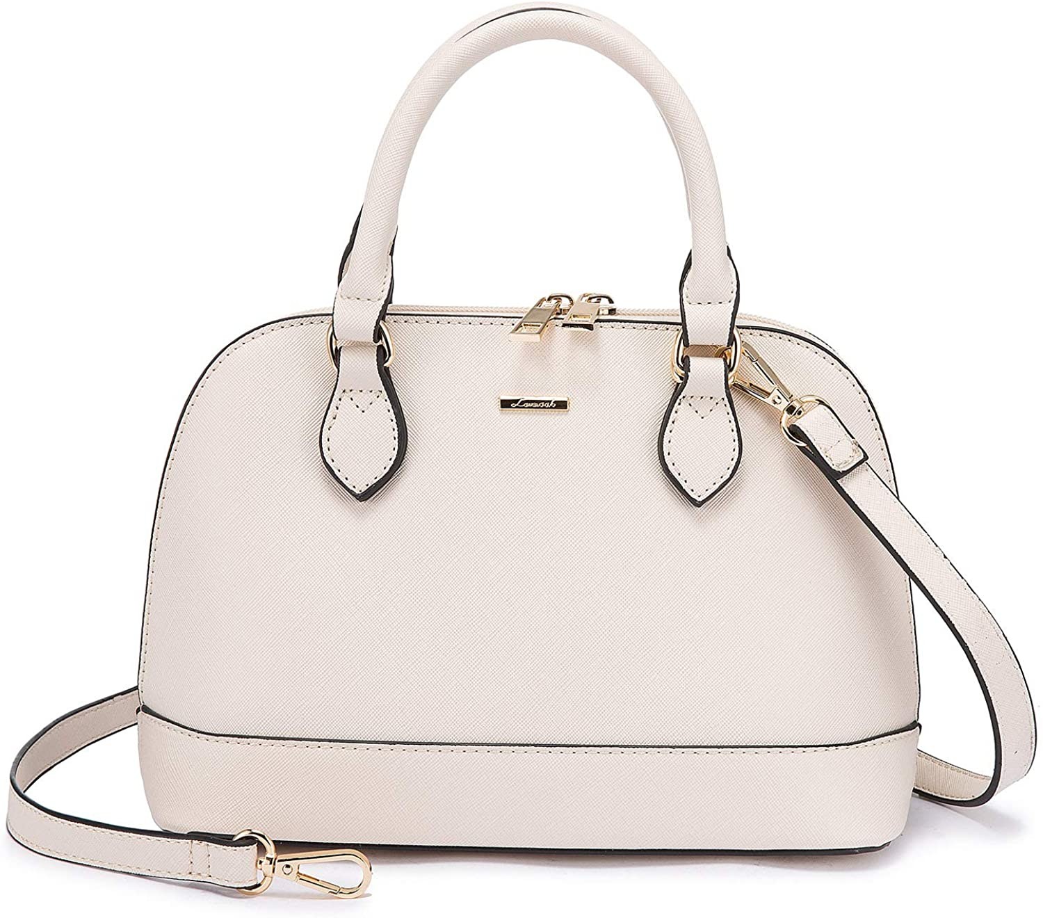LOVEVOOK Womens Classic Crossbady Bags Double Zip Handle Dome Satchel Bag Shoulder Purse Handbags