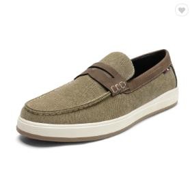 Wholesale 2020 Custom Men's Canvas Linen Upper Casual Shoes Loafers