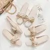 In Stock New Arrivals Fashion Women Bowknot Slip-on Flat Shoes Casual Closed Toe Slippers Lazy half shoes