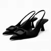Custom Refined French High Heels Simple Button Cut Out High Heels Women's Shoe