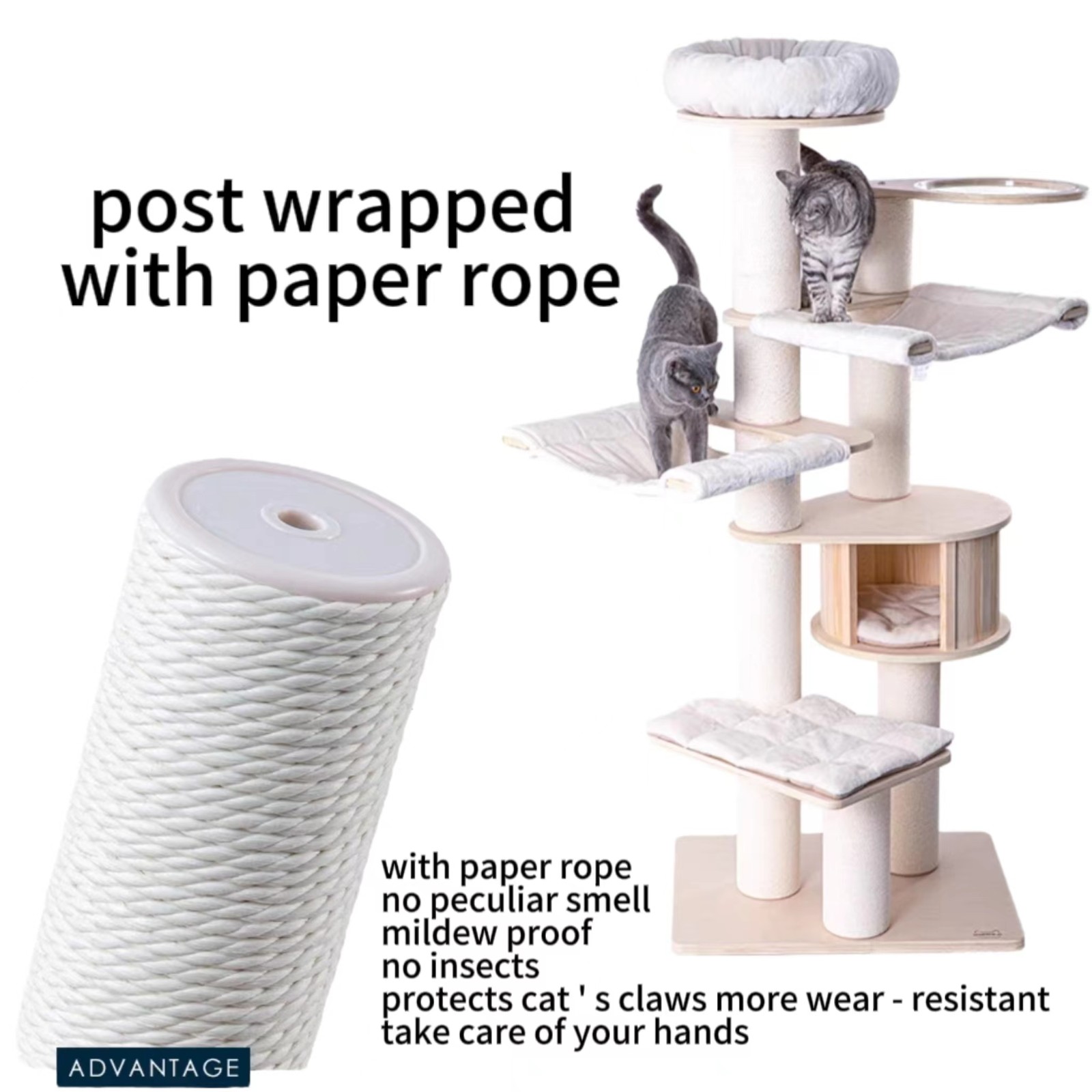 Vreidank Cat Tree Tower Model,170cm,XXL Cat Condo House Furniture with Hanging Toy for Indoor Cats,Multi Story Cat Grab Columns,wuth apartments,Ladders,Baskets,Hammocks,Ladders,Baskets,Hammocks and Pl