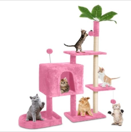 Dusk Escape M-Code Home Cute Pink Environmental Friendly Adjustable Multiple Cats Using Cat Climbing Frame Warm Comfortable Durable Hair