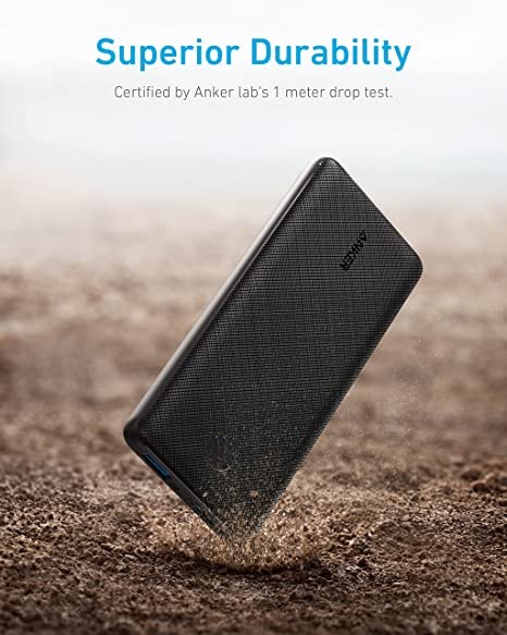 Anker Portable Charger Power Bank 10000mAh with High-Capacity External Battery 2 Ports USB Charging for iPhone, Samsung, iPad, and More。
