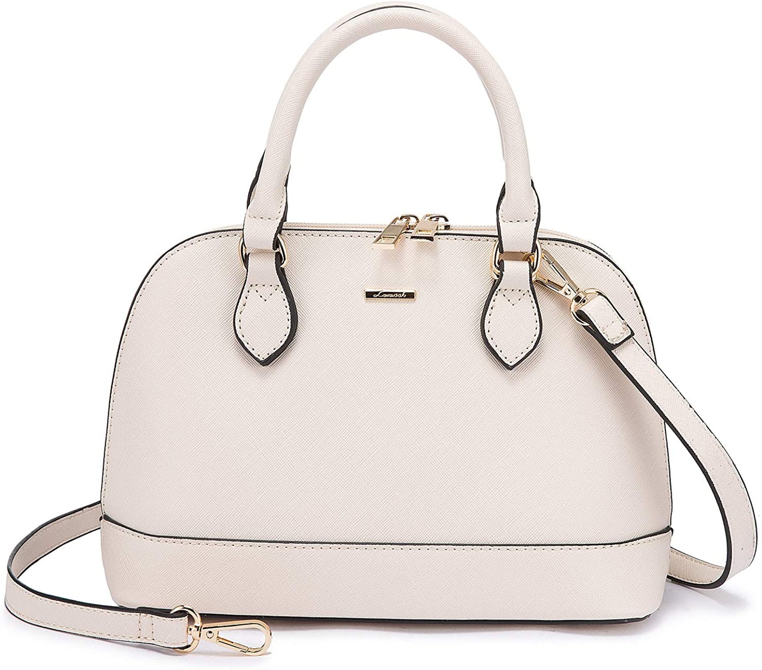 LOVEVOOK Womens Classic Crossbody Bags Double Zip Handle Dome Stachel Bag Shoulder Purse Handbags