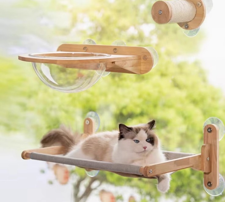 Comfortable Purrfect Rest Cat Hammock - Premium Quality for Your Furry Friend-Ideal for Small Spaces-Durable Soft & Safe
