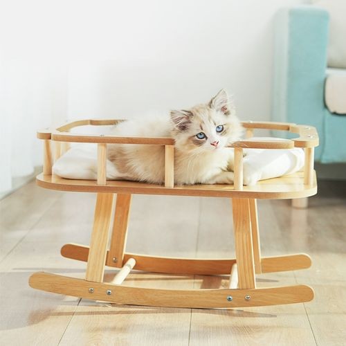 Cat Hammock Woody Cat Hanging Bed Cat Litter Cat Bed Washable Double-Level Cat Cottage Does Not Take Up Space in Summer Cool Nest