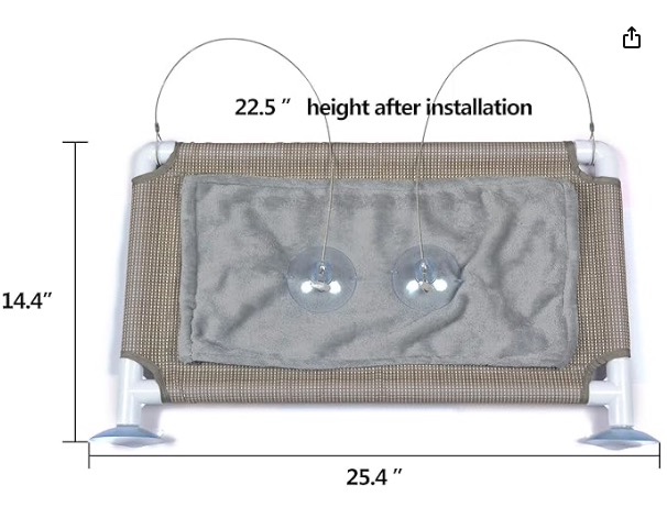 Cat Bed Window, Cat Window Hammock Window Perch, Safety Cat Shelves Space Saving Window Mounted Cat Seat for Large Cat